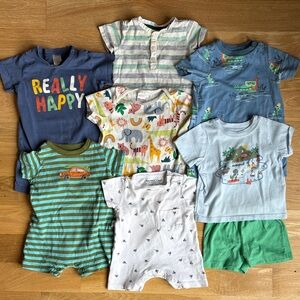 ASSORTED | SET OF 7 SHORT SLEEVE ROMPERS